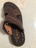 老人頭男士涼鞋真皮夏季新品沙灘鞋按摩軟底涼拖兩用鞋子 1608-1B棕色-按摩軟底 42 曬單實(shí)拍圖