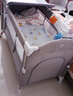 貝比斯凱 BABES'SKYBABEs'SKY嬰兒床圍欄可調(diào)高度可移動(dòng)多功能折疊新生兒寶寶床 豪華套餐【8件套帶6.5cm椰棕墊】 灰色 曬單實(shí)拍圖