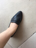 唐晶同款女鞋單鞋百搭樂福鞋女厚底英倫風(fēng)黑色上班職業(yè)工作配西裝小皮鞋防滑 黑色啞光 35 曬單實(shí)拍圖