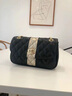金狐貍新款包包女大容量菱格鏈條包單肩包女式斜挎女包 黑色 曬單實(shí)拍圖