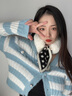 玉柳緣 圍巾女冬季韓版潮百搭保暖毛絨圍巾波點(diǎn)毛絨交叉護(hù)頸小圍脖 米色 尺寸約75*9CM 曬單實(shí)拍圖