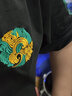 簡(jiǎn)拓 2024夏季新款中國風(fēng)刺繡印花純棉短袖T恤 潮牌寬松大碼男女半袖 2006黑色 4XL碼 曬單實(shí)拍圖