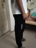 唐獅休閑褲男春夏新款薄款工裝束腳運動(dòng)褲子男士 衣多穿 黑色/一批 L 曬單實(shí)拍圖