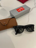 RayBan雷朋太陽鏡墨鏡徒步旅行者方形舒適男女款開車偏光太陽鏡0RB2140F 偏光款901/58黑框綠色尺寸52 曬單實(shí)拍圖