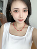 伊生緣金錢(qián)珠黃金轉運珠頸鏈紅繩項鏈女款999足金銅錢(qián)金珠吊墜編織掛繩 紅繩3粒金錢(qián)珠 金重約1.1-1.3g 曬單實(shí)拍圖