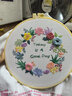 趣味 手工刺繡diy材料包兒童學(xué)生立體歐式布藝創(chuàng  )意刺繡花初學(xué)掛畫(huà)含繡框 幸運草 花團錦簇 送繡繃 支架 曬單實(shí)拍圖