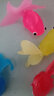 歐凱森（OUKAISEN）撈魚(yú)玩具寶寶兒童嬉水仿真金魚(yú)網(wǎng)兜硅膠小魚(yú)軟膠動(dòng)物 金魚(yú)六只 曬單實(shí)拍圖