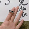 半粒戒指男潮流鈦鋼嘻哈小眾男生單身食指環(huán)戒可轉(zhuǎn)動(dòng)不掉色尾戒 9號(hào)尺寸款 曬單實(shí)拍圖