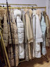 艾茉森服裝店服裝貨架水管展示架陳列落地式特賣(mài)掛衣架服金色移動(dòng)帶輪子 長(cháng)120寬40高165配輪子納米金 曬單實(shí)拍圖