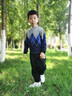 北極絨男童毛衣兒童衣服男加絨加厚2025秋冬新款中大童線衣針織衫洋氣潮 藍色（加絨） 150 cm 曬單實拍圖