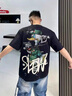 薩拉維夫（Sllavif）高端T恤男2025年夏季薄款刺繡印花短袖衣服半袖圓領潮牌體恤衫 白色  M 推薦體重105-125斤 曬單實拍圖