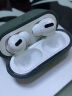 优思顿airpods pro二代保护套c口挂绳适用苹果无线蓝牙硅胶防摔盒轻奢无线保护套蓝牙保护套蓝牙耳机套 AirpodsPro一代【墨绿色】【翻毛皮】 实拍图