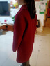 奧絲婕（Aosijie）高端品牌 雙面羊絨大衣女2026春秋新款氣質(zhì)減齡中長(cháng)款羊毛呢外套 棗紅色 XL 【115-125斤】 曬單實(shí)拍圖