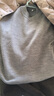 無(wú)印良品 MUJI 女式 羊毛混雙面針織 高圓領(lǐng)毛衣 W9AA032 長(zhǎng)袖針織衫 灰色 女式 XS-S 曬單實(shí)拍圖