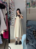 熒蒂連衣裙女2025新款夏季感法式氣質(zhì)連衣裙教資面試服裝小眾長裙子 圖片色 M 曬單實(shí)拍圖