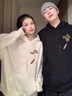 love legend情侶裝衛衣套裝連帽秋冬季新款一男一女潮流印花寬松外套班服定制 黑色+黑色 男M+女S 曬單實(shí)拍圖