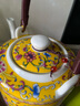 盛天下 景德鎮(zhèn)大容量中式提梁茶壺陶瓷涼水壺套裝青花瓷茶水分離帶過濾 琺瑯彩黃提梁茶壺-2升 曬單實拍圖