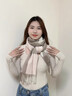 貓人圍巾女冬季羊毛格子披肩女士秋冬保暖圍脖媽媽生日禮物婦女節禮盒 曬單實(shí)拍圖