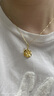 阿梵尼黃金吊墜女牡丹花母親節(jié)禮物999足金3D硬金掛墜送媽媽 黃金牡丹花吊墜 曬單實拍圖