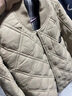 404MOBGANG冬季菱格夾棉外套棉衣男國潮牌寬松情侶裝工裝復古棉服夾克 卡其色 M 曬單實(shí)拍圖