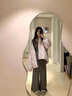 JEZE菱格棉服女秋冬2024新款小個(gè)子冬季棉衣外套韓系超好看夾棉棉襖女 淺紫色【z】 M 115-130斤內 曬單實(shí)拍圖