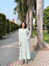 波司登（BOSIDENG）夏季國標時(shí)尚防曬衣女長(cháng)款全身防紫外線(xiàn)涼感透氣海邊沙漠旅行外搭 淺草綠4004 S 160/84A （衣長(cháng)124CM 過(guò)小腿） 曬單實(shí)拍圖