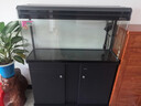 博宇（BOYU）免換水族箱過(guò)濾水泵燈led柜子一體仿生態(tài)金魚(yú)缸玻璃自循環(huán)1米客廳 鋁合金百搭黑色 免費上樓  標配 100長(cháng)30寬124高缸+柜 曬單實(shí)拍圖