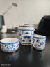 Gao Chun Ceramics高淳陶瓷中式青花琺瑯彩茶具便攜式骨瓷快客杯商務(wù)旅行小茶具禮盒 青花快客杯禮盒裝 曬單實拍圖