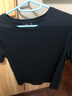 betu百圖女裝簡(jiǎn)約圓領(lǐng)純色百搭短袖T恤女JD2103T04 黑色 M 曬單實(shí)拍圖