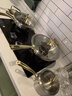 菲夫人德國316不銹鋼鍋具套裝全套家用廚房蒸鍋輔食鍋煎炒鍋奶鍋平底鍋 B5 炒煎蒸奶鍋+刀具 5件套 曬單實(shí)拍圖