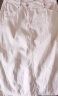 三彩2023夏季新款纯棉水洗彩色牛仔裙半身裙高腰设计感中长裙女 粉红  155/64A/S 实拍图