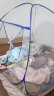 艾薇 A类蚊帐家用婴儿防摔 蒙古包蚊帐单开门 1.8米 深蓝色【免安装】 实拍图