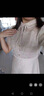 她芙（tafu）品牌女裝法式小香風連衣裙女2025夏季新款網(wǎng)紗拼接收腰顯瘦A字裙 杏色 L 曬單實拍圖