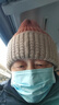 眾妃帽子女秋冬季韓版百搭毛線帽潮雙面貼標保暖冷帽大頭圍針織帽護耳 卡其+焦糖 均碼 曬單實拍圖