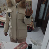 雅鹿短款工裝羽絨服女冬季2025新款時尚加厚派克服貉子大毛領(lǐng)外套 燕麥色 S (165) 【建議90-110斤】 曬單實拍圖