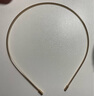saradear 韓國金屬壓發(fā)卡舒適不勒頭黑色防滑細(xì)發(fā)箍 洗臉頭箍法式男女 金色 曬單實拍圖