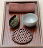 哲明 精編竹篾席面杯墊 干泡杯墊茶道席墊干泡墊杯托壺托隔熱墊 曬單實(shí)拍圖