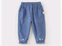 戴維貝拉女童牛仔褲兒童休閑褲小童寶寶春季褲子洋氣長(cháng)褲 曬單實(shí)拍圖