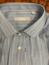 金利來(lái)【三防/易打理】男士條紋時(shí)尚正裝長(cháng)襯商務(wù)休閑襯衣  藍條-65 M 曬單實(shí)拍圖
