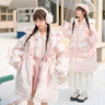 森女部落原創(chuàng  )甜美少女風(fēng)雙面穿厚外套白鴨絨面包羽絨服收腰中長(cháng)款 粉色/白色羽絨服（雙面穿） L 曬單實(shí)拍圖