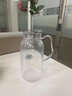 嘉寶日用【塑料】透明涼水壺酒店民宿自助餐廳飯館火鍋店用大容量耐摔冷熱 SW1036錘紋圓型 1400ml 曬單實(shí)拍圖