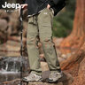 JEEP SPIRIT吉普沖鋒褲男春夏秋季戶(hù)外防風(fēng)防水休閑登山傘兵男士加絨工裝褲子 K19卡其 L 【110-130斤】 曬單實(shí)拍圖