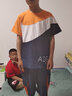 奧米鼠童裝男童短袖套裝夏裝童裝中大兒童男裝8兩件套洋氣10休閑韓版12 桔色 170 (建議身高160-165cm) 曬單實拍圖