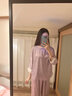 一米畫紗yimihuasha母親節(jié)禮物送媽媽女士睡衣冰絲帶胸墊家居服本命年套裝 酒紅(胸墊款) L碼【推薦100斤-120斤】 曬單實拍圖
