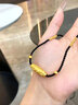 中國黃金（CHINA GOLD）黃金吊墜男足金九眼天珠項鏈轉(zhuǎn)運珠吊墜七夕送女友禮物送男友老公 【刻字/賀卡】吉祥天珠項鏈 約2.2g 曬單實拍圖