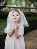 拉比童裝裙子連衣裙2025夏季女童短袖網(wǎng)紗泡泡袖娃娃領(lǐng) 米白 110 曬單實(shí)拍圖