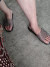 西牧威水晶拖鞋女水晶拖鞋女夏塑料沙灘平底鞋洗澡涼拖鞋室 黑色 328 35偏小一碼 曬單實拍圖