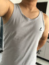 Dujun莫代爾圓領(lǐng)男士背心夏季冰絲透氣健身緊身彈力無袖運動潮流【2件 白色+淺灰 XL 【適合135-150斤】 曬單實拍圖