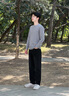 至唯牛仔褲男士寬松休閑高街春秋季美式修身鉛筆褲子微喇潮流直筒長(cháng)褲 黑色 XL【推薦125-145斤】 曬單實(shí)拍圖