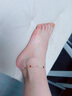 ZJUZ18K金四葉草腳鏈玫瑰金女轉(zhuǎn)運珠腳鏈時尚AU750彩金腳鏈禮物送女友 18K玫瑰金色（彩四葉草） 21.5cm 曬單實拍圖